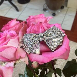 Rhinestone Bow Hair Clip